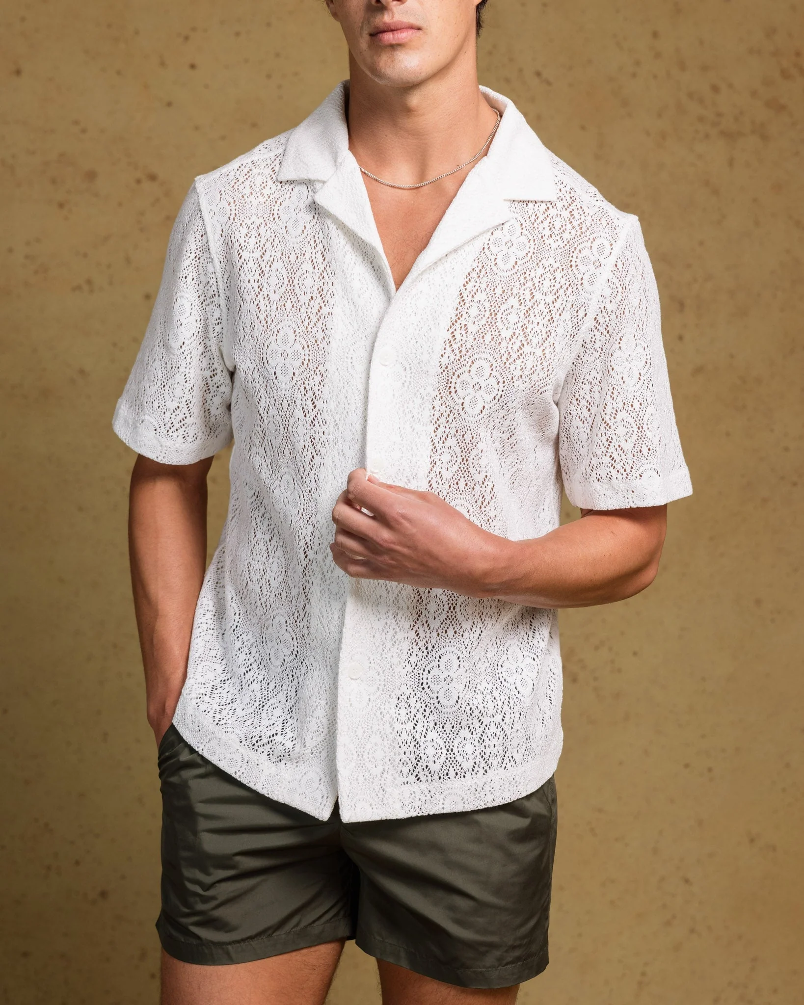 Augusto Lace Shirt White - Image 4