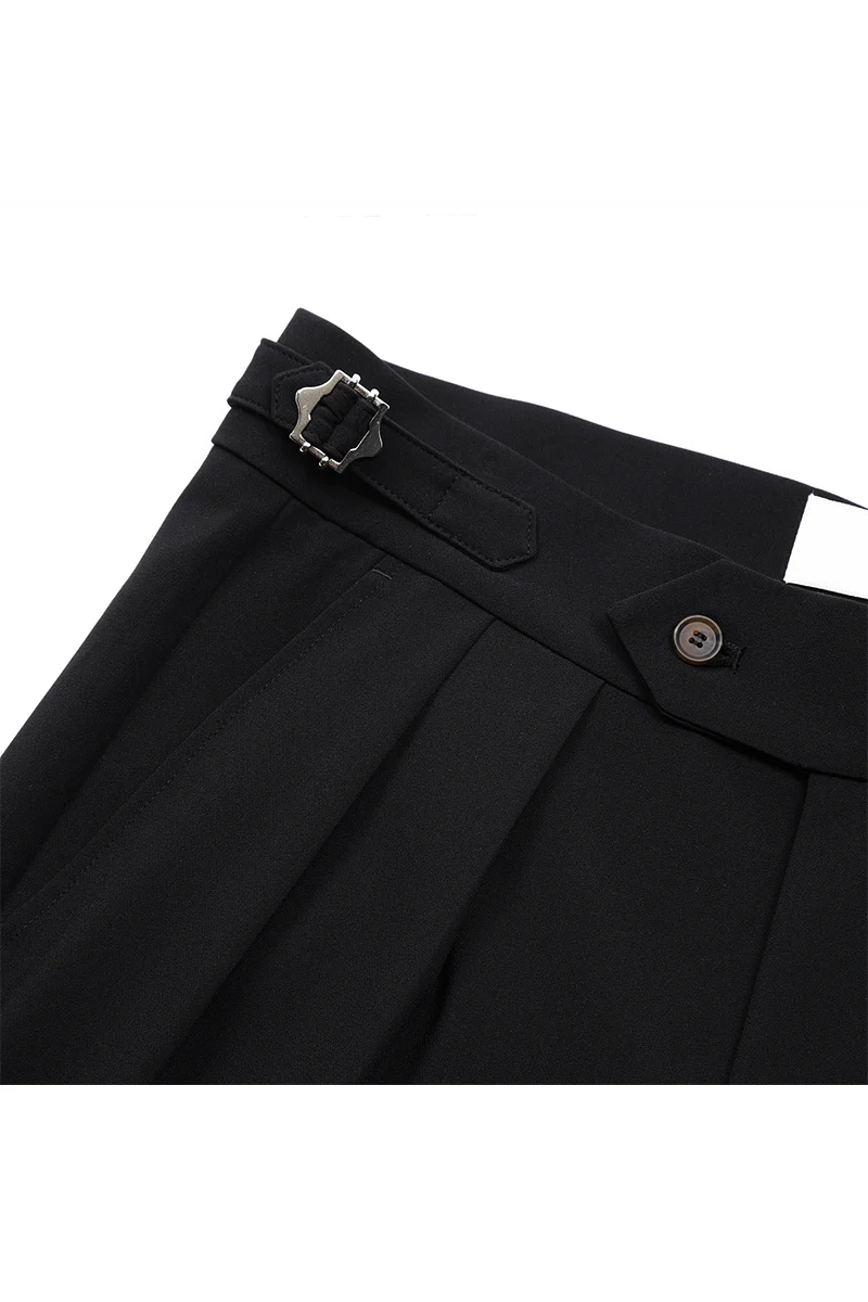 Black Oxford Pleated Shorts - Image 8