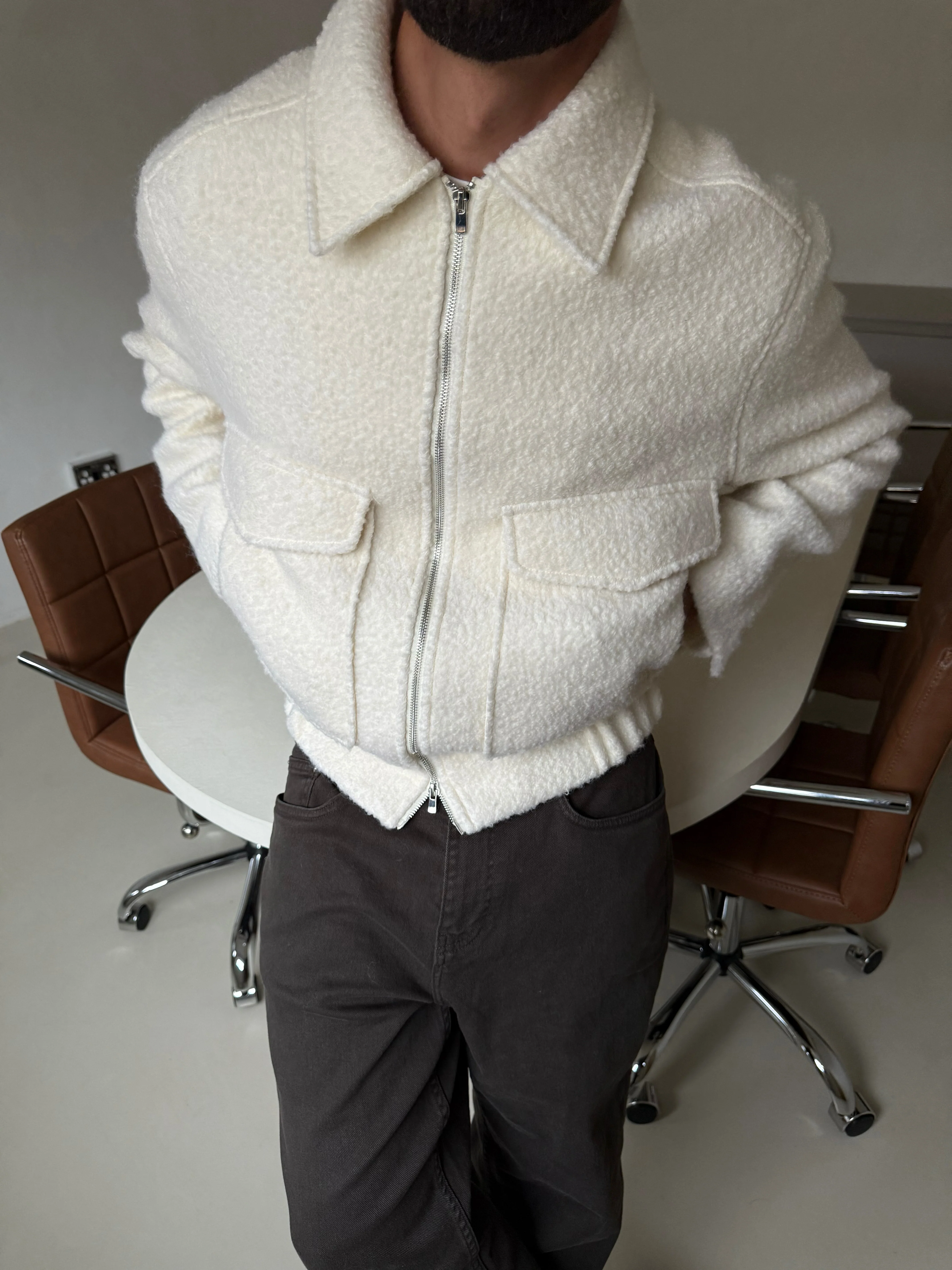 BOUCLE JACKET OFF WHITE - Image 3