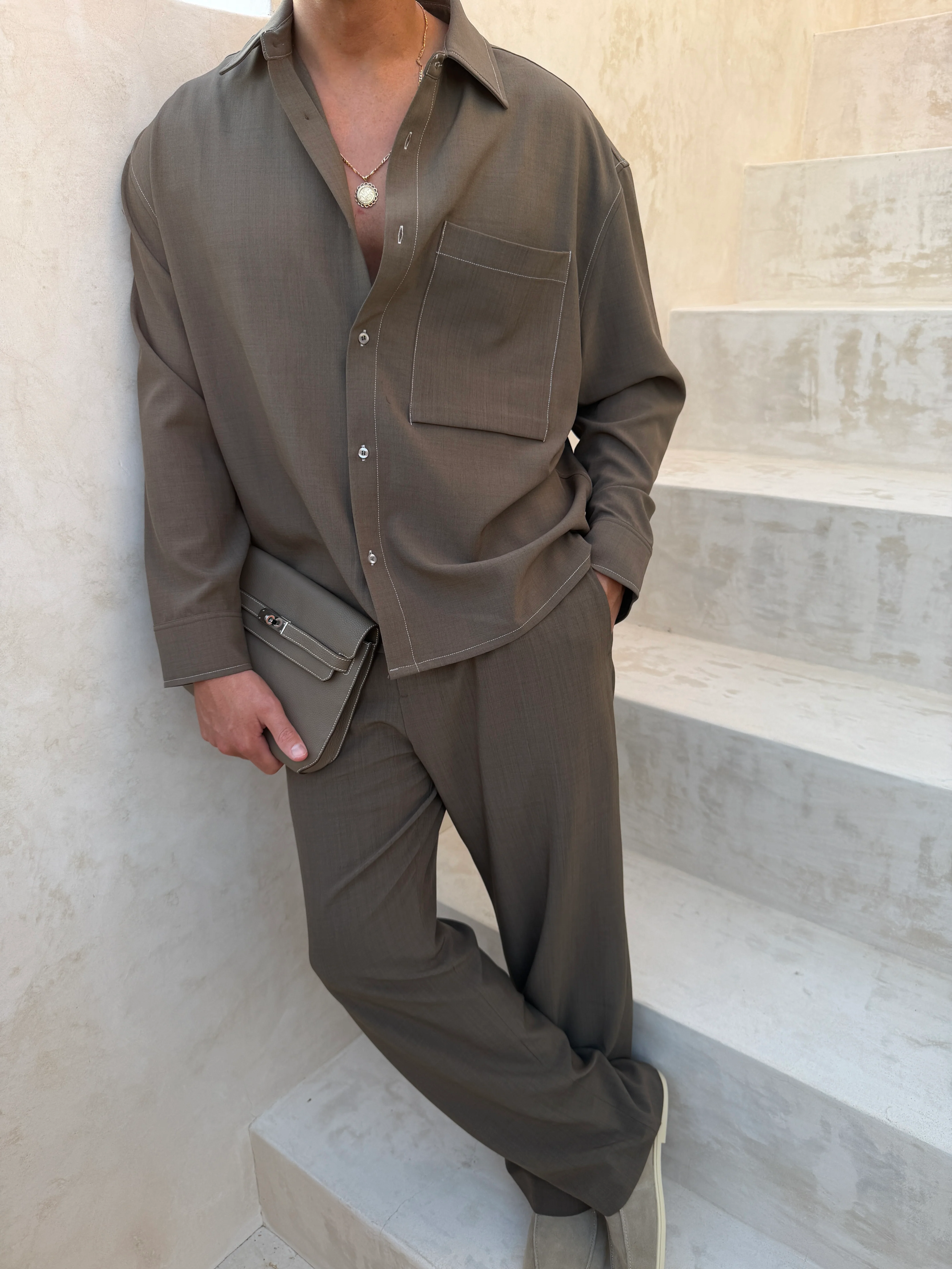 MILOS SHIRT CLASSIC BROWN - Image 3