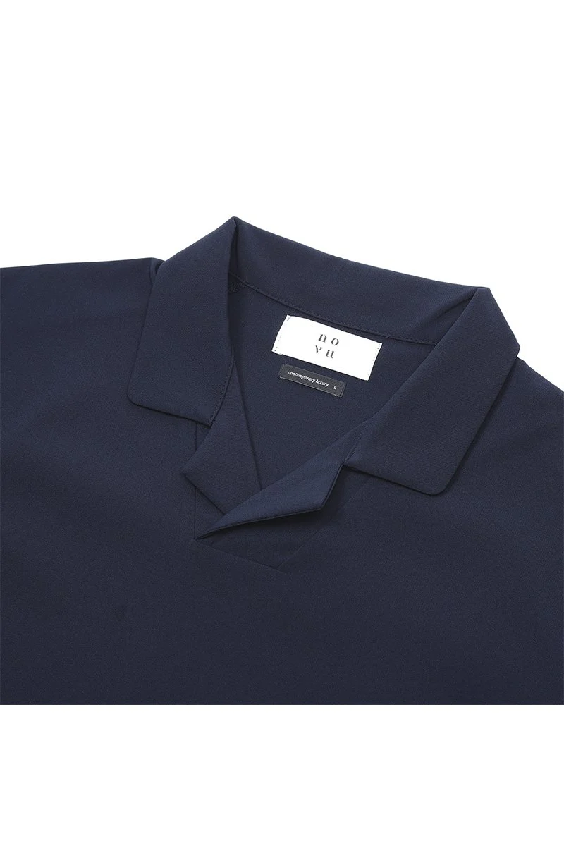 Navy Oxford Polo - Image 3