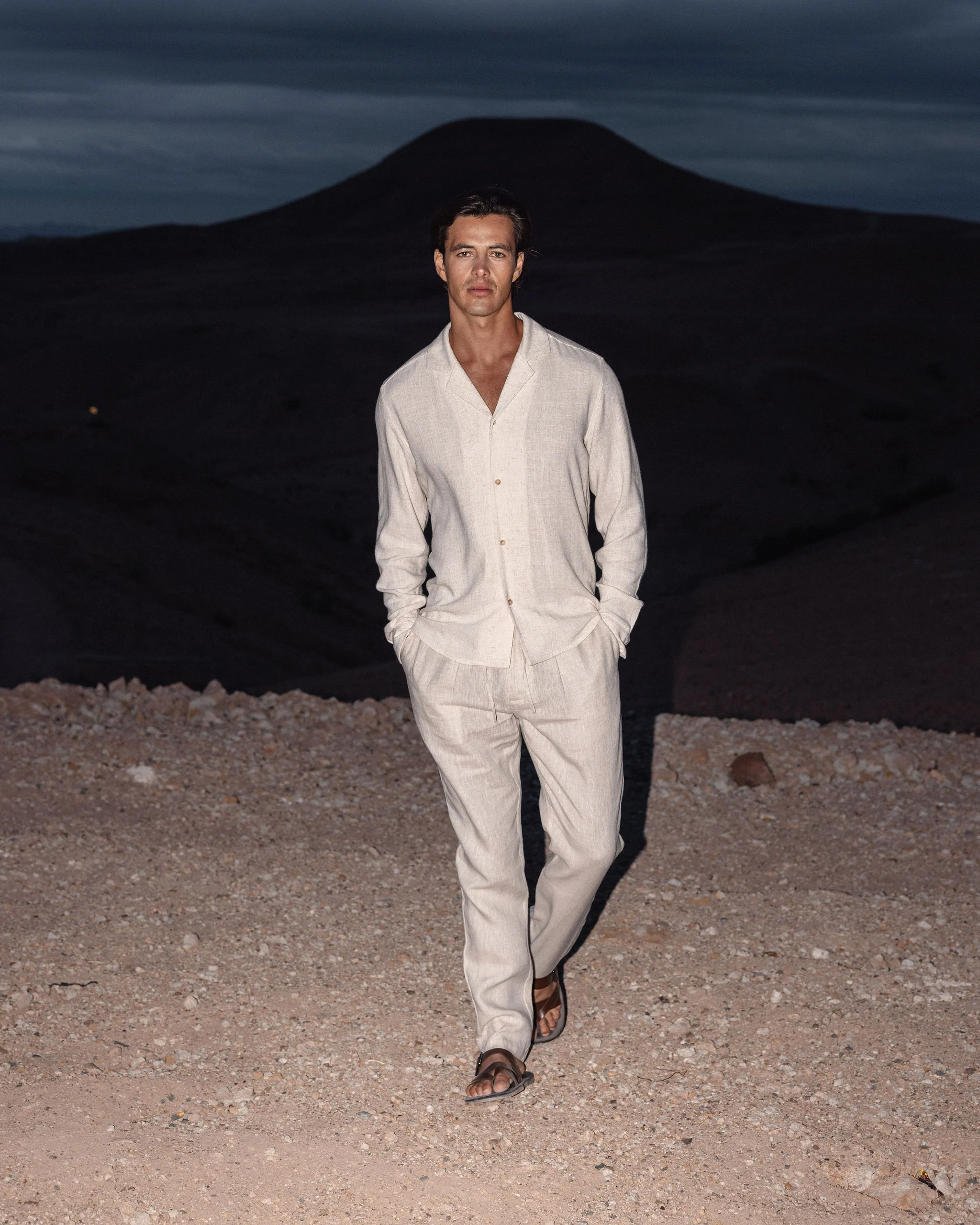 Oatmeal Linen Trouser - Image 4