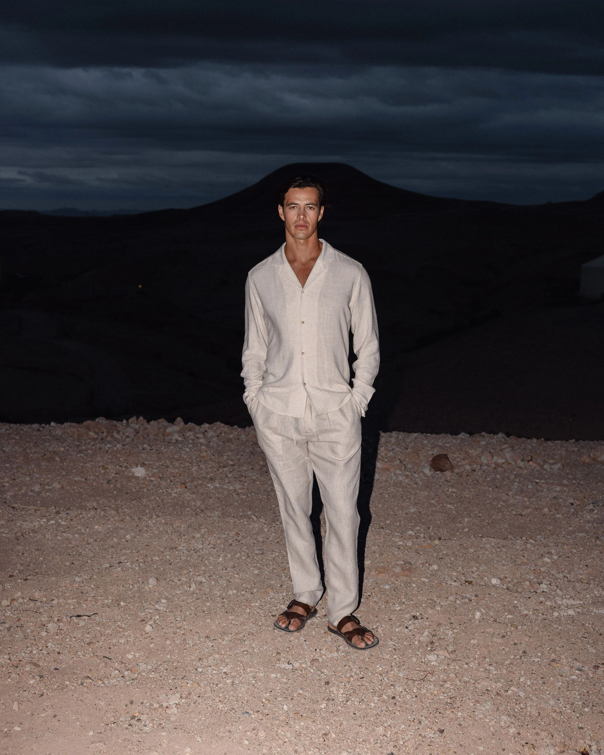 Oatmeal Linen Trouser - Image 7