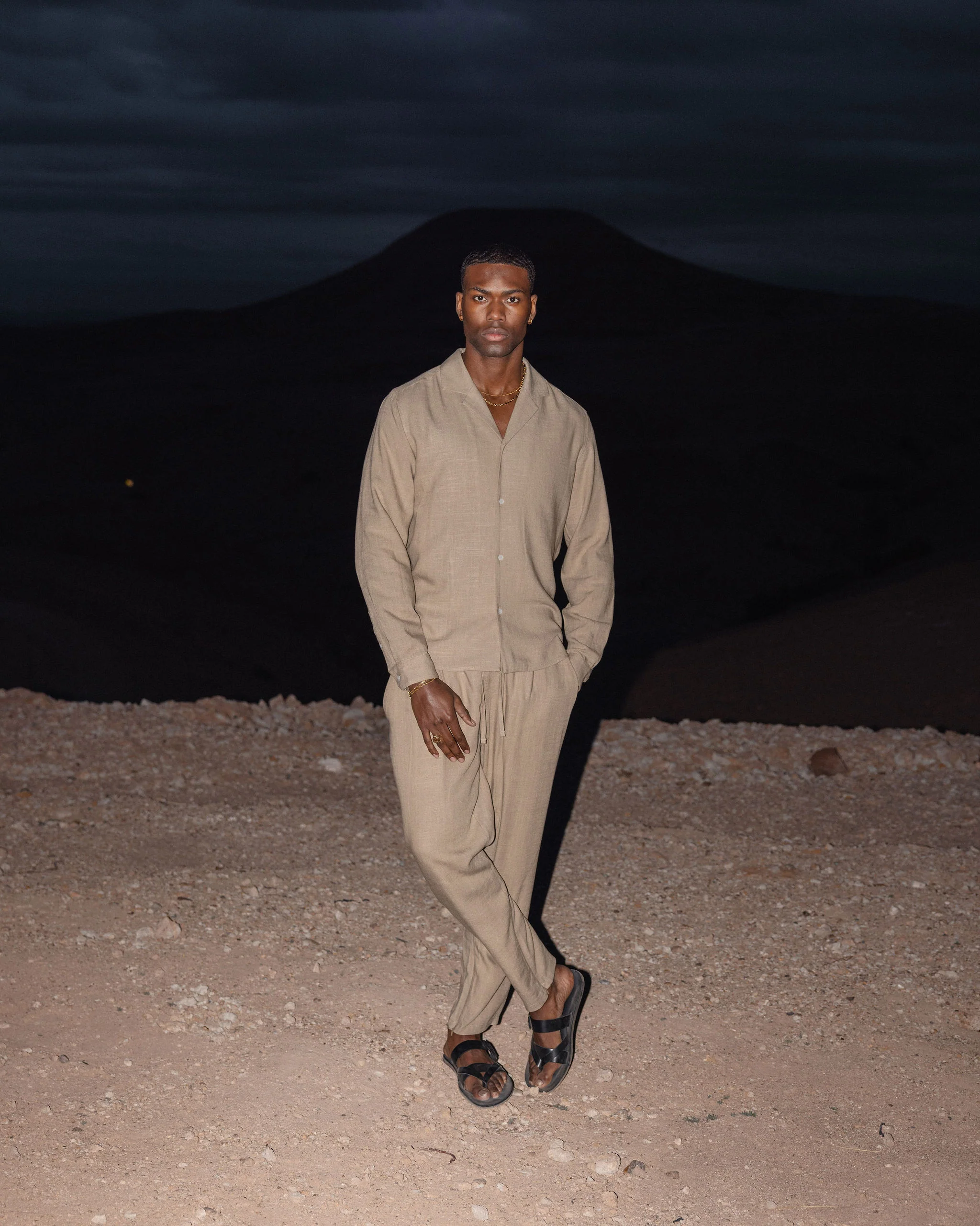 Olive Linen Shirt - Image 4
