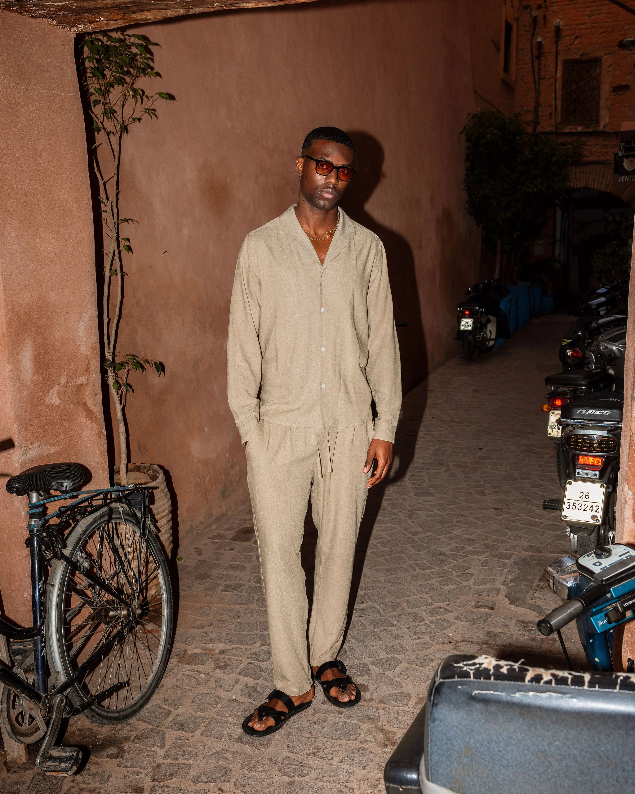 Olive Linen Shirt - Image 5