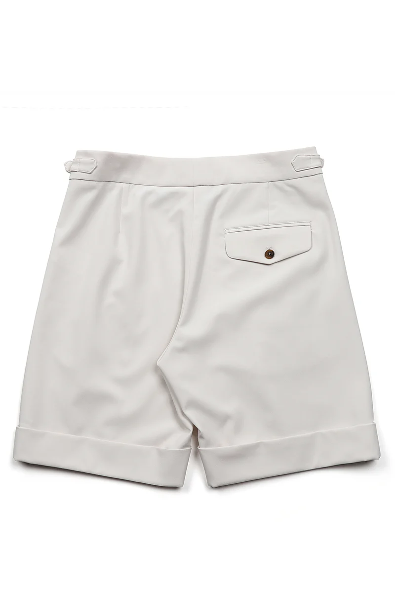 OXFORD PLEATED SHORTS STONE - Image 8