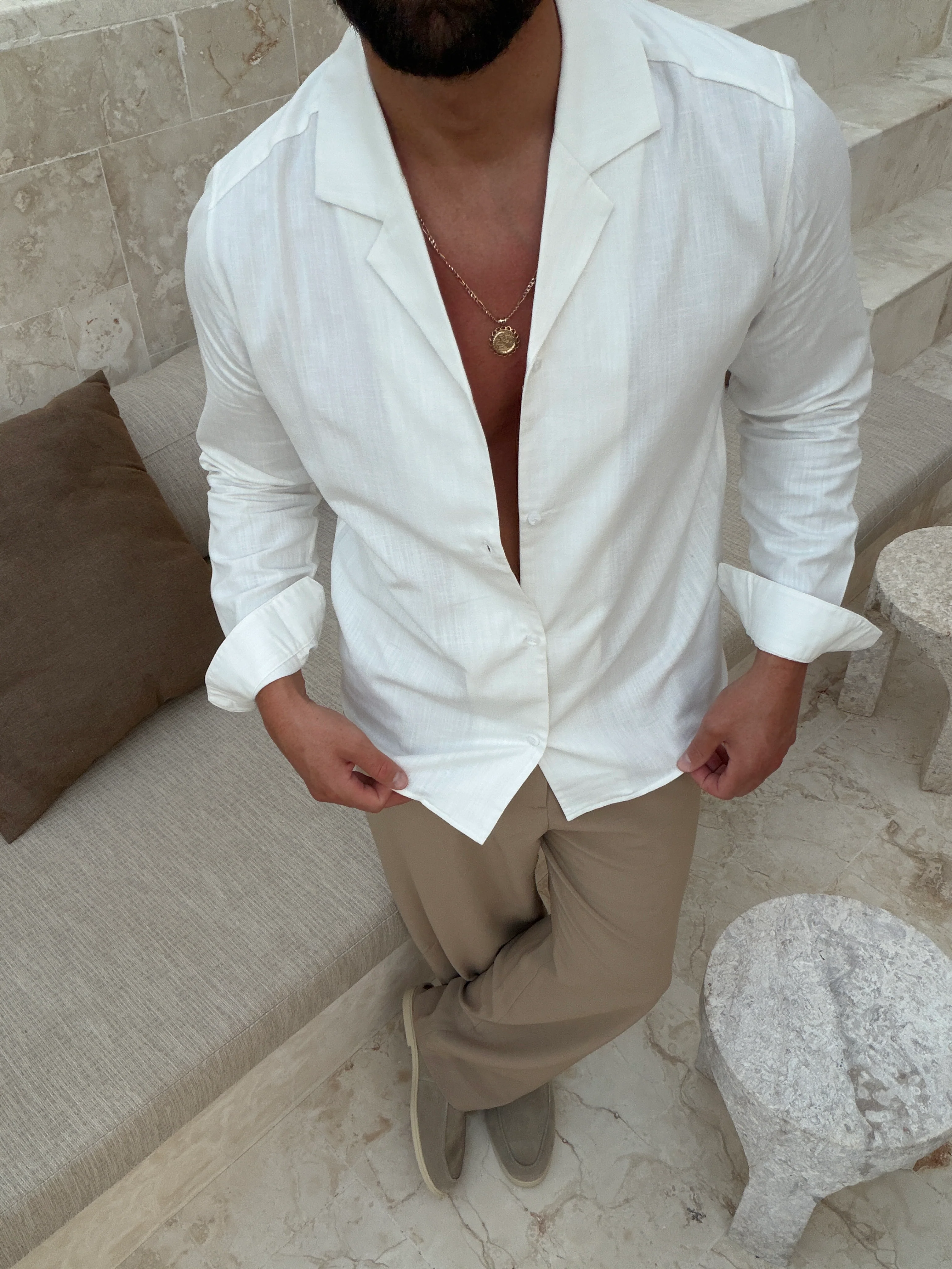 RIVÉ LINEN CLASSIC SHIRT WHITE - Image 2