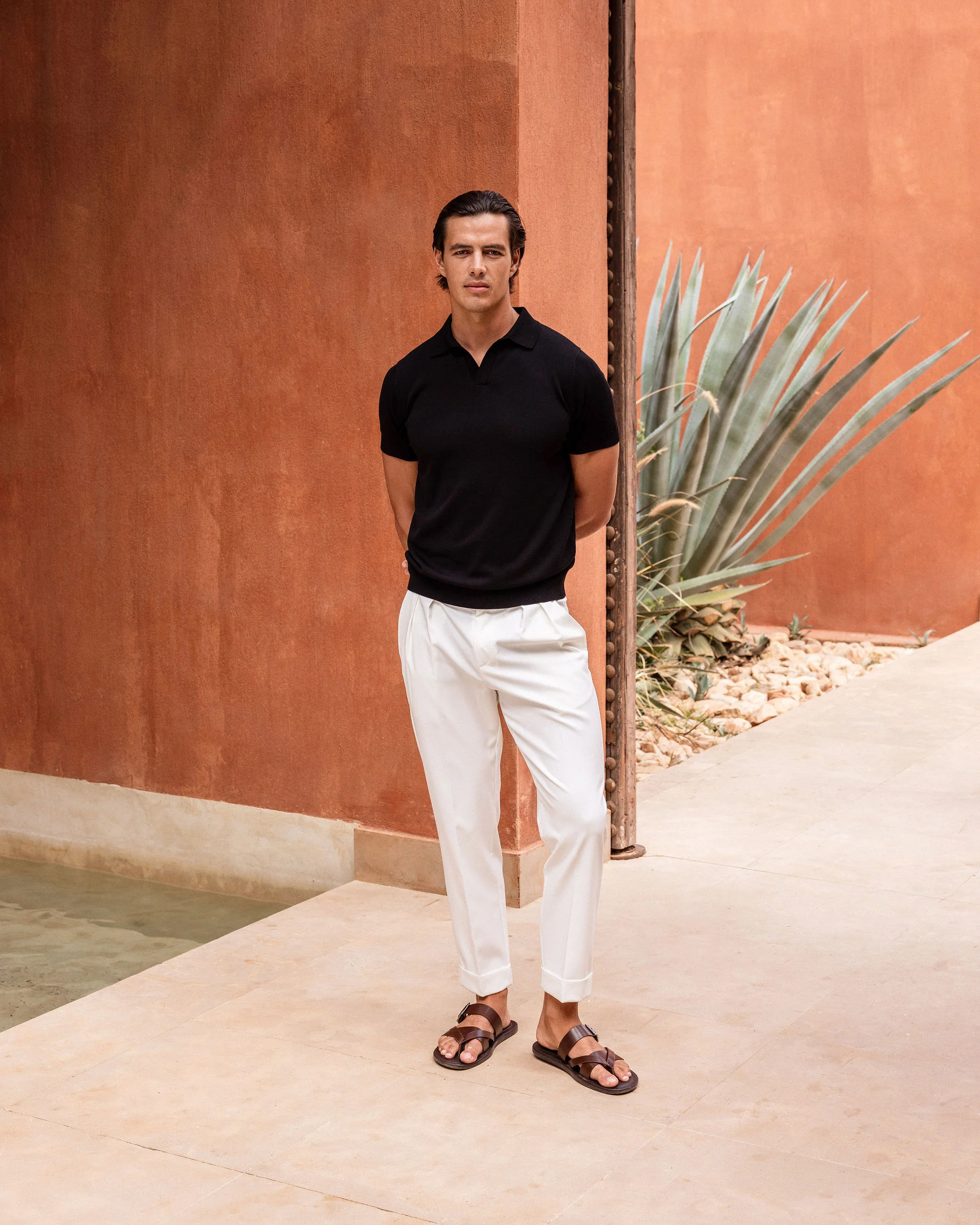 WHITE OXFORD PLEATED TROUSER - Image 12