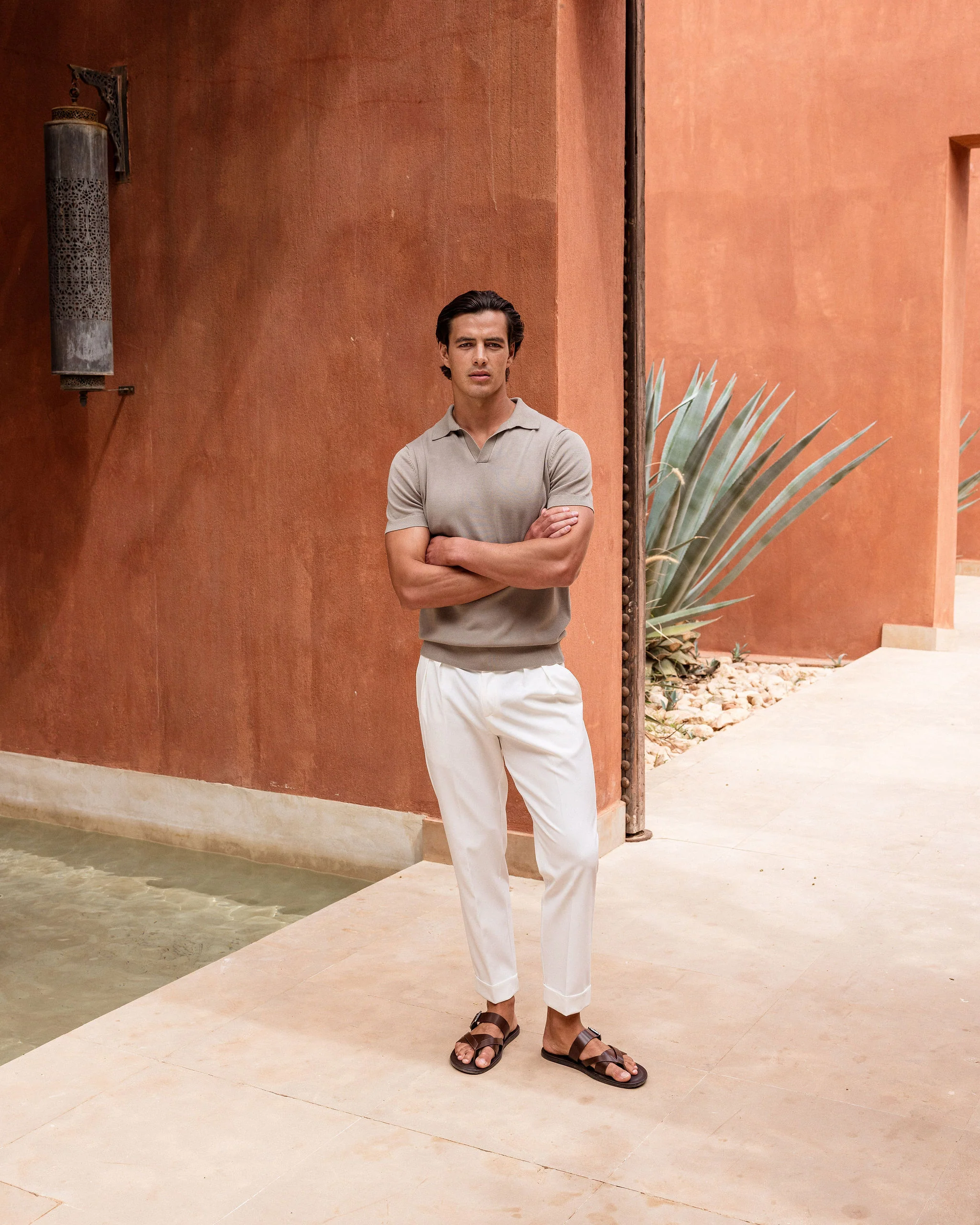 WHITE OXFORD PLEATED TROUSER - Image 13