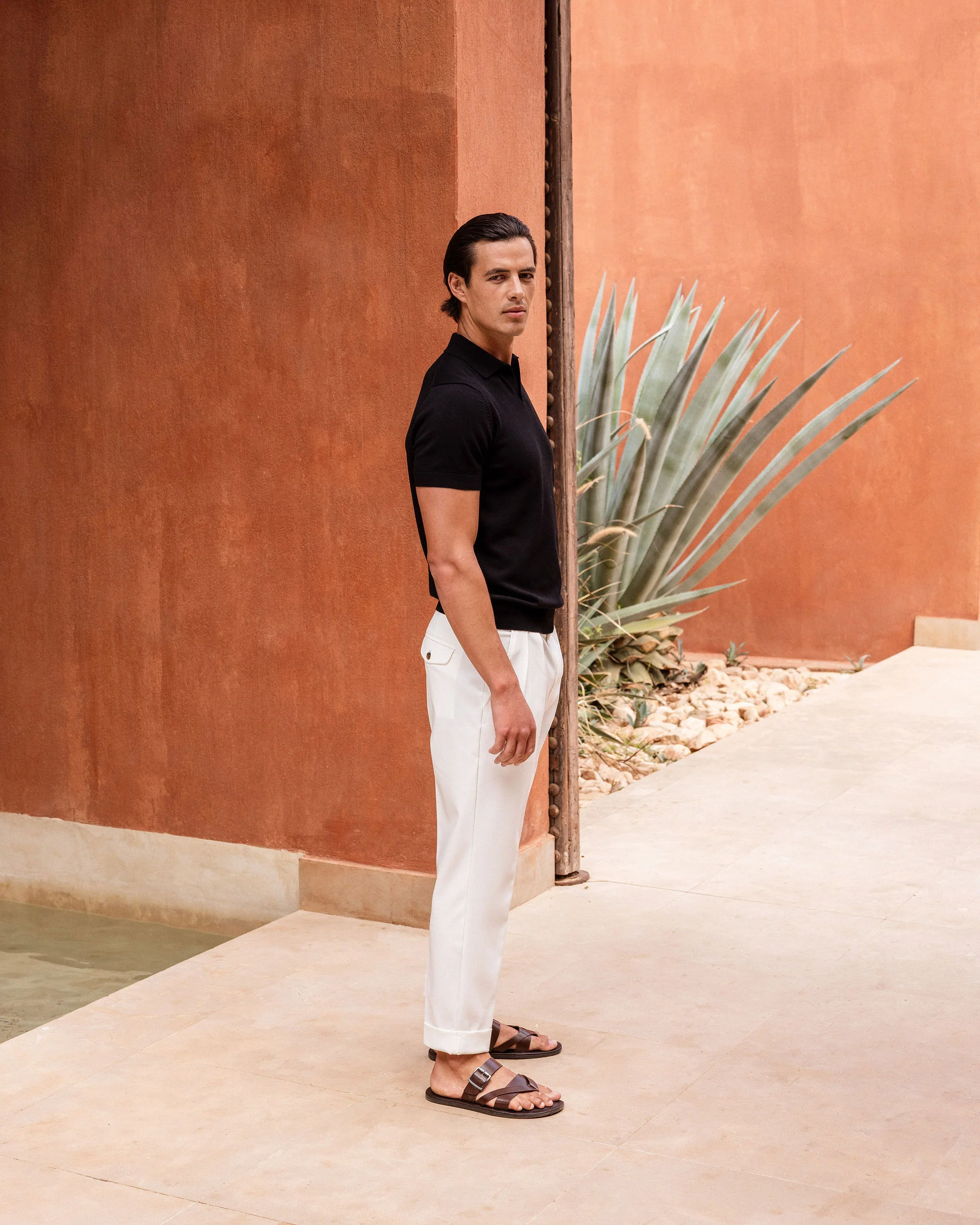 WHITE OXFORD PLEATED TROUSER - Image 15