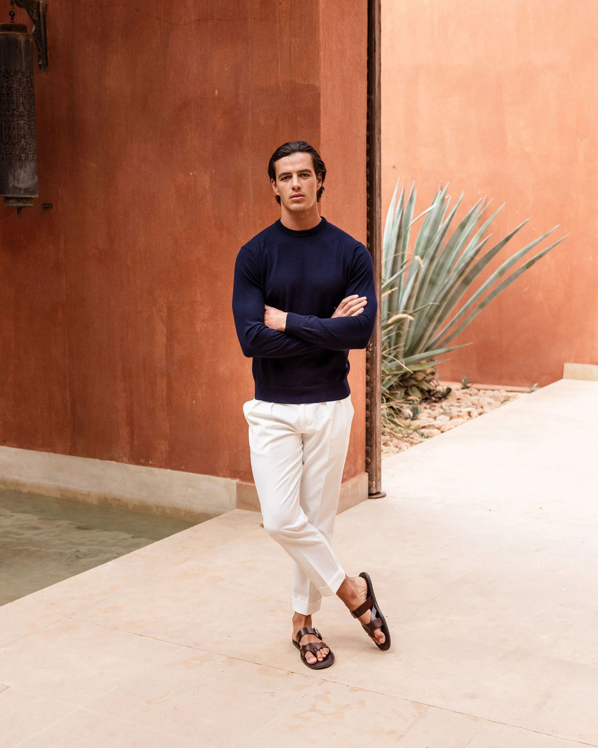 WHITE OXFORD PLEATED TROUSER - Image 17